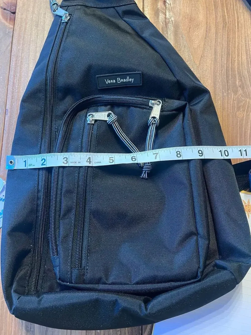 Vera Bradley Sling Backpack Black Reactive